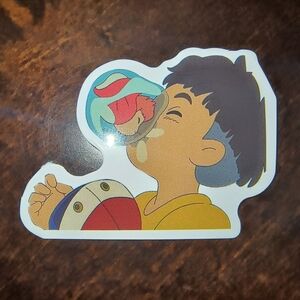 Studio Ghibli Inspired Ponyo Bubble Kiss Sticker - Multi-Color